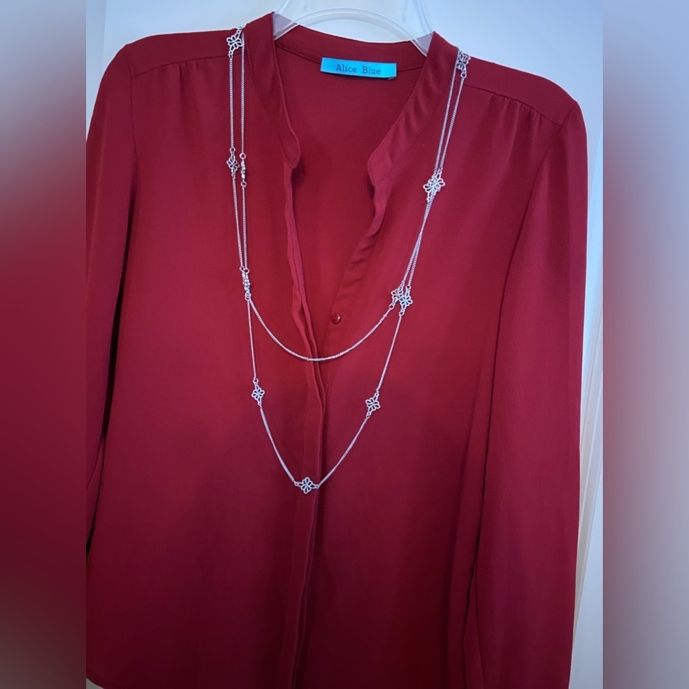 NWOT AliceBlue Sz-S Lovely Dark Fuchsia Pink/Red Long or Sleeves, Very Light